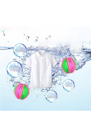 Symbee "6'lık Set - Kıyafetlerdeki Tüyleri Ve Lifleri Temizleyen Yıkama Topları Mavi&beyaz " Mavi