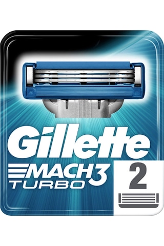 Gillette Mach3 Turbo Yedek Başlık 2'li