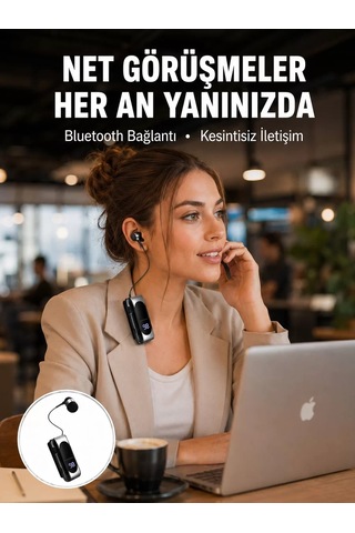 Northcity Dijital Göstergeli Bluetooth Kulaklık Klipsli Tasarım Ve Yeni Nesil Bağlantı