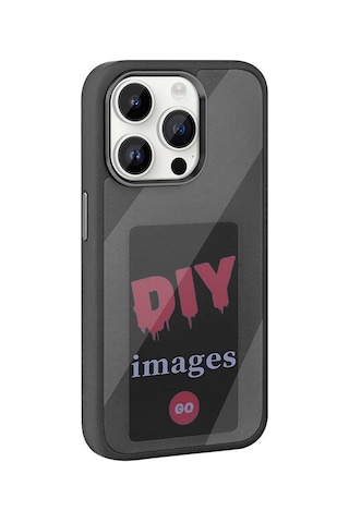 Apple Uyumlu iPhone 14 Pro Max Kılıf Ekranı Yansıtan Zore Akıllı Nfc Kapak Gri