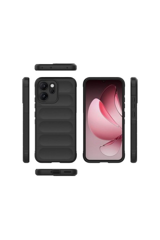Oppo Reno 14f Uyumlu Optimum Silikon - Siyah