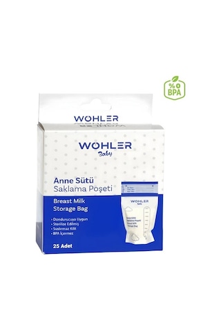 Wohler Anne Sütü Saklama Poşeti 25'li