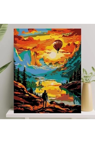 Sayılarla Boyama Tuval Seti Fırça Boya Dahil Çıtalı 40x50 Cm - Zirve