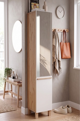 Yurudesign Lusso Aynalı Ayakkabılık Çok Amaçlı Dolap 2 Kapaklı 8 Raflı Ahşap Ayaklı Sepet-beyaz Lu3-sw
