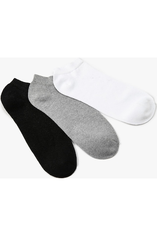 Koton Basic 3'lü Patik Çorap Seti Çok Renkli Gri 4wam80004aa 4WAM80004AA040 Gri