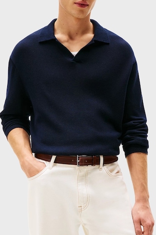Tommy Hilfiger Erkek Polo Yaka Sweat Mw0mw40444 Dw5 Lacivert Lacivert
