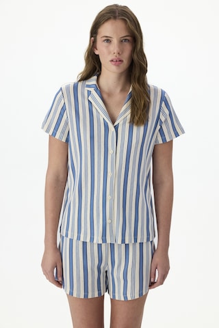 Penti Striped Pointel Gömlek Şort Pijama Takımı Çok Renkli