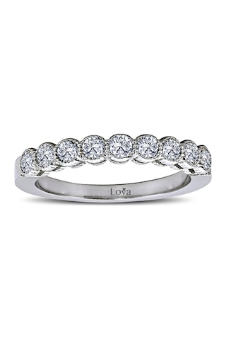 Lova 0,63 Karat Pırlanta Yarımtur Yüzük - 1010083