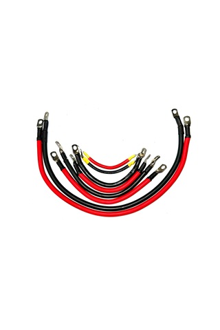 2 Adet 25 Mm2 Akü Seri Veya Paralel Bağlantı Kablosu 15 Cm Pabuç