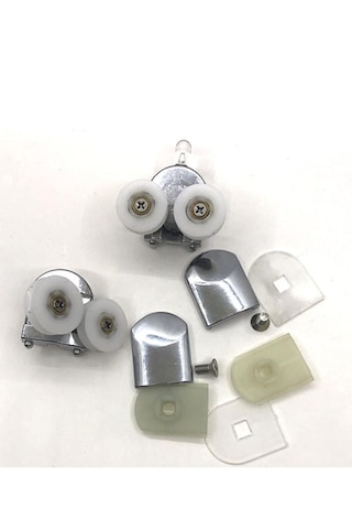 Duşakabin Kanallı Rulman Oynar Çiftli Teker Çap 22mm Krom