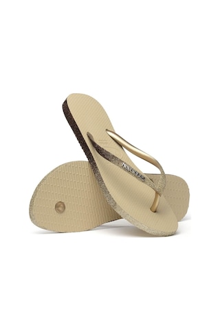 Havaianas Slim Sparkle Iı Bayan Terlik - Sand Grey Altın