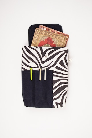 Kitap Defter Tablet Çantası Kanvas Zebra Desenli Organizer 25x30 Cm Kılıf