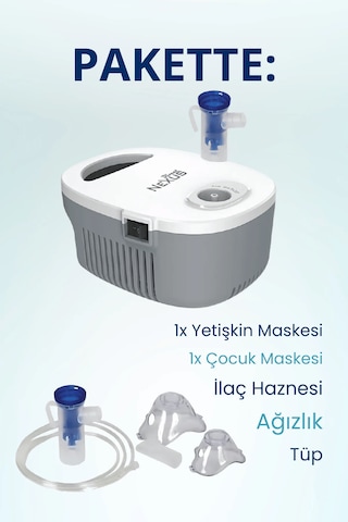 Nexus Yetişkin ve Çocuk için Nebulizatör Makinesi