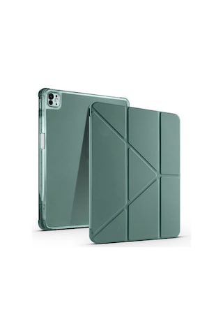 Ennar Samsung Galaxy Tab S10 Fe 10.9 İnç Uyumlu Sm-x520 Üçgen Standlı Kalem Bölmeli Uyku Modlu Tablet Kılıfı+tablet Kalemi Tablet Kılıfı