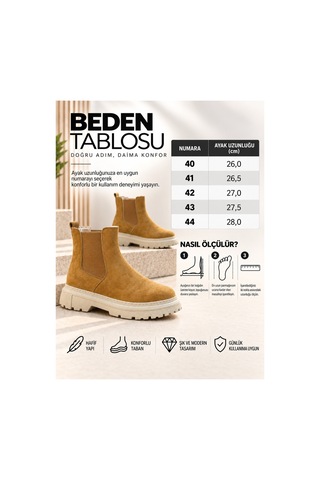 Kuback Legend İs Back Baytuluk Bt-c7 Taba Süet Bej Yüksek Taban Chelsea Günlük Erkek Bot Taba Taba