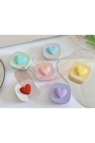 Lionsa Lens Kutusu Ve Takma Aparatı Seti Aynalı Kalpli-mavi