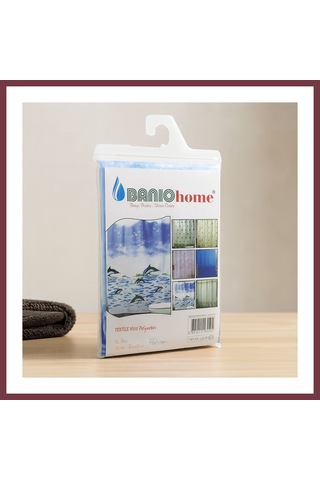 Storeşahin Su İtici Polyester Banyo Perdesi Çift Kanat Shn0720 Çok Renkli