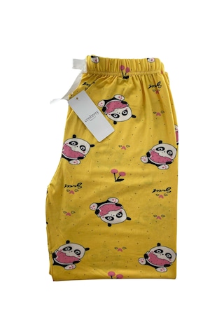 Kadın Panda Desenli Pijama Altı Milan - 106 Sarı