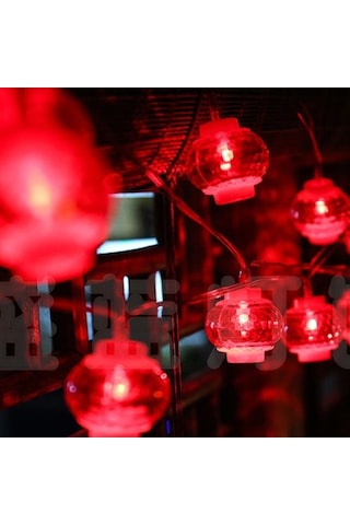 Tongxida 6m 40 Işık Yeni Yıl Çin Kırmızı Fener Led Işıkları Küçük Kırmızı Fener Takımları Diğer