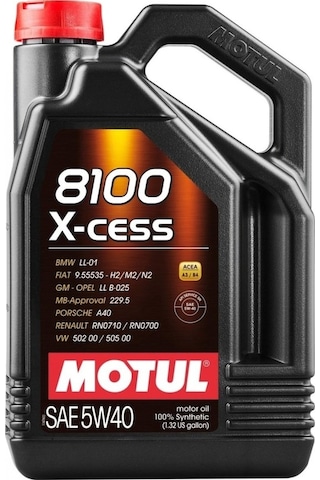 Motul 8100 X-Cess SAE 5W-40 Tam Sentetik Motor Yağı 5 L