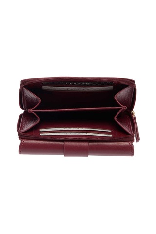 Tergan Bordo Deri Kadın Cüzdan - S1cb00005813-k16 Bordo