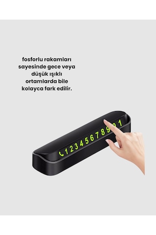Fosforlu Araç İçi Park Kartı Numaratörü