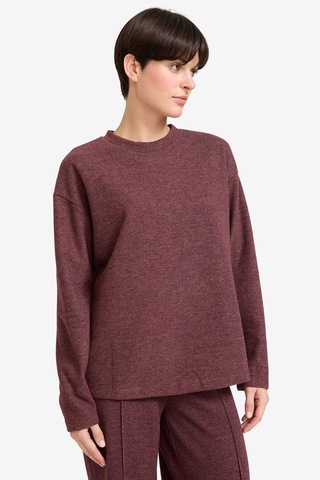 Defacto Relax Fit Bisiklet Yaka Sweatshirt F1013ax25aubr93 Bordo