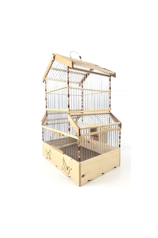 Naturbird 2 Katlı Metal Tel Norveç Ahşap Kafes