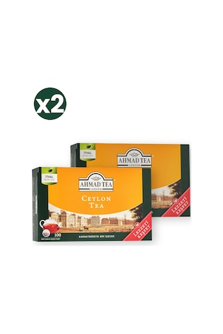Ahmad Tea Ceylon Tea 100'lü Demlik Poşet 2'li Ekonomik Paket Toplam 200 Demlik Poşet