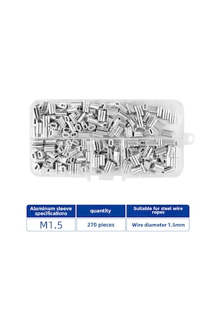 Kosona Deniz Balıkçılığı İçin 8-şekilli Alüminyum Kelepçe Presi, Çelik Tel Teli Kesici Ve Bağlayıcı, M1.5 Boyutu 270 Adet/kutu