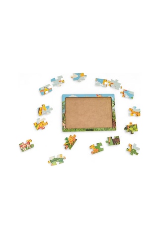 Zürafalar 16 Parça Eğitici Öğretici Ahşap Çocuk Puzzle Yapboz Bebek Çocuk Oyuncak