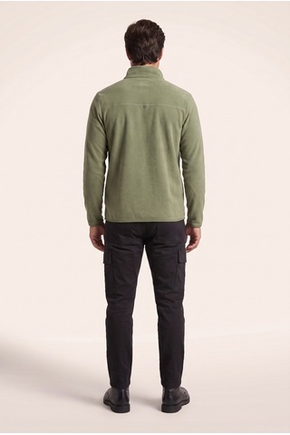 Jsco Erkek Yeşil 6240 Basic Dik Yaka Polar Sweatshirt