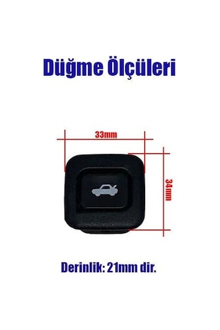 Universal Araç Bagaj Açma Düğmesi - Siyah Renk