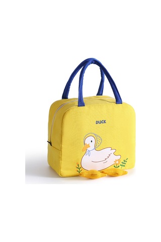 Jian Fan Karikatürlü Yemek Çantası Taşınabiler Is Koruma Kutusu-siyah Siyah