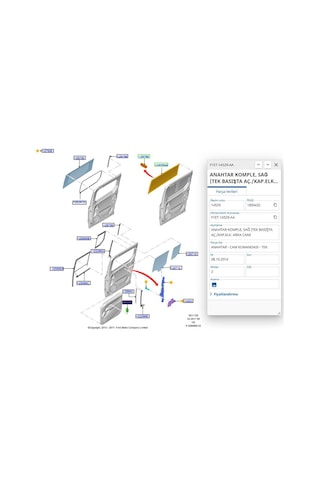 Cam Açma Düğmesi Tekli 6 Pin Connect 02 Fiesta Fse 11-407-003 - 96fg 14529 Ad