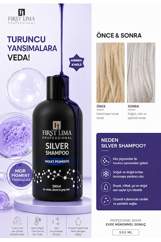 Turunculaşma Karşıtı Mor Şampuan 500ml Boyalı / Röfleli