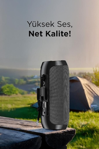 Torima D47 Kırmızı Bluetooth Hoparlör Kablosuz Taşınabilir Ses Bombası Tws, Usb, Tf Kart, 1200 Mah