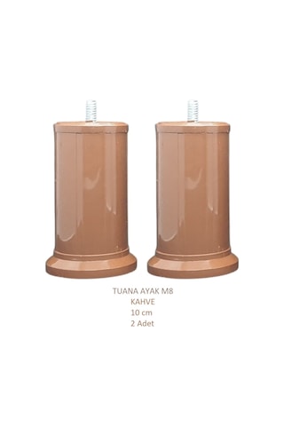 Tuana Ayak 10 cm M8 Cıvatalı Kahve (2 Adet)