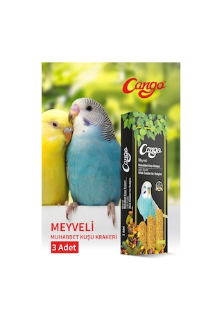 Cango Muhabbet Kuşu Krakeri Meyveli 81gr
