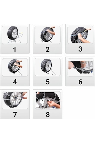 Kar Lastik Zinciri 235/55/r20 Binek Suv Minibüs 4x4 Tipi Takmatik Kolay Montaj 10 CM