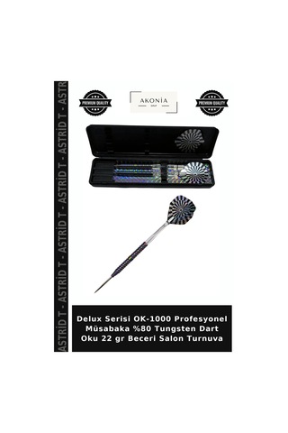 Delux Serisi Ok-1000 Profesyonel Müsabaka %80 Tungsten Dart Oku 22 Gr Beceri Salon Turnuva