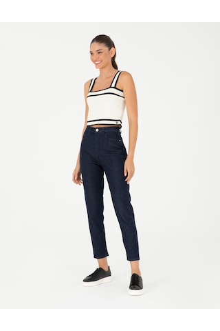 Pierre Cardin Kadın Koyu İndigo Jean Pantolon 50293347-vr089 Koyu İndigo