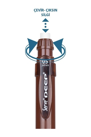 Serve Deep Mekanik Uçlu Kalem Toprak Tonları 0.5 Mm Toprak Kahverengi