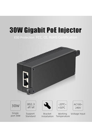 30w Aktif Poe İnjektor Güvenlik Kamerası