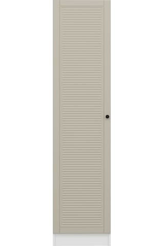 Minar Kale 1 Kapaklı Dolap Mebran Panjur 190cm - Beyaz/kumtaşı - Askılıklı Çok Renkli