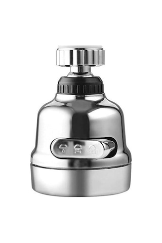 Çankaya Krom 3 Fonksiyonlu Mutfak Lavabo Başlığı 360 Derece Döner Musluk Ucu Kireç Tutmaz 1 Adet Krom