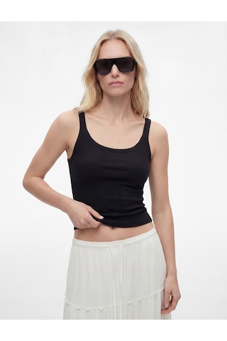 Koton Modal Kumaş Slim Fit U Yaka Askılı Top Siyah 6sak10035pk