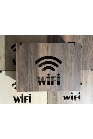 Modem Saklama Kutusu - 25x18x9 Cm Dekoratif Ahşap Modem Saklama Kutusu Modem Rafı Kahverengi Kahverengi