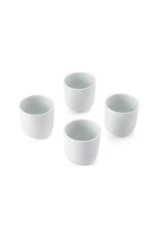 Mikasa Chalk 4 Adet Porselen Yumurtalık Seti, Kahvaltı Masaları İçin Beyaz Yumurtalık, 5 Cm, Porselen Yumurta Tutuc Genel