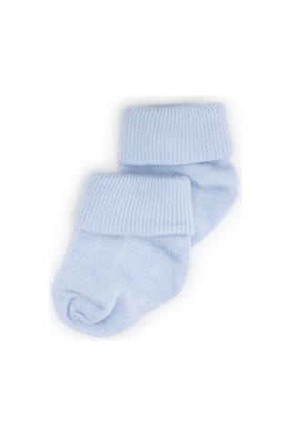 Novibaby 2'li Bambu Bebek Çorap I Dusty Blue I 0 6 Ay I Mavi Yenidoğan Bebek Çorabı Çok Renkli